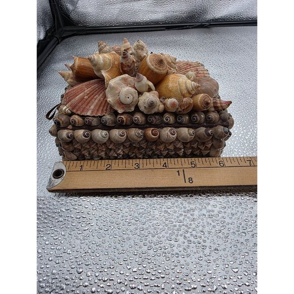Vintage Seashell Decorative Hand Mirror & Box Set - Picture 9 of 11